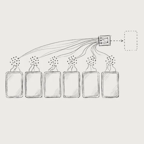 点のベクトルを持つカードと、次のカードを指すネットワーク